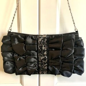 Black & Silver Sequins Clutch Purse